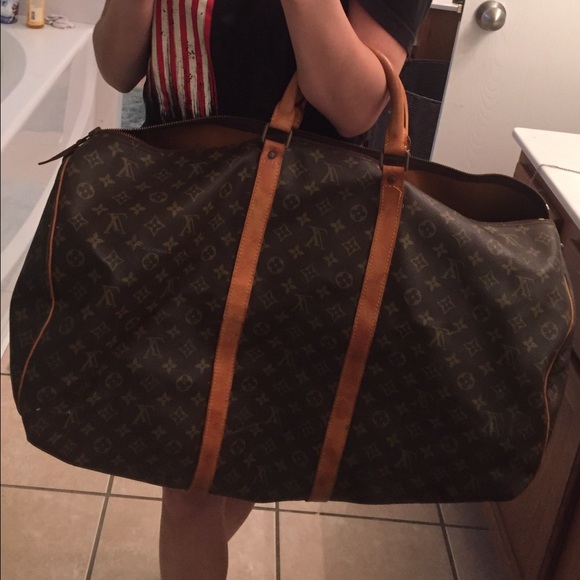 Vintage Louis Vuitton Brown Monogram Travel Duffle - Picture 1 of 8